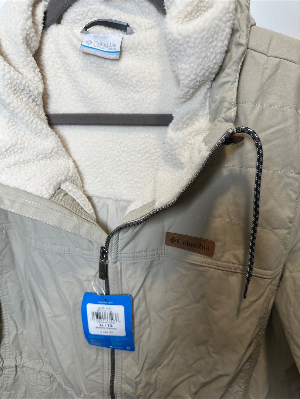 Columbia Women's Cream Hooded Sherpa-Lined Anorak (003) - Picture 2 of 3